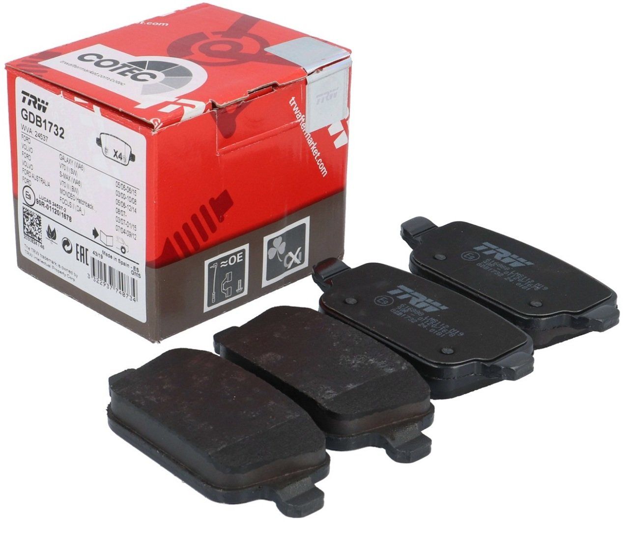 Ford Mondeo 2007-2014 Arka Fren Balata Takımı Trw Marka