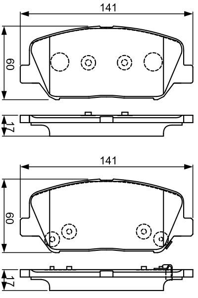 Hyundai i30 Ön Fren Balatası 1.6 Dizel 136 Beygir 2012-2016 BOSCH