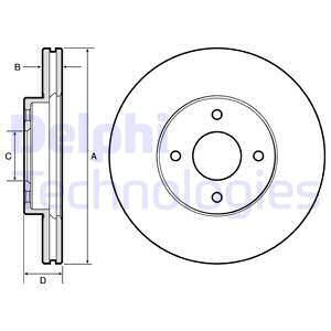 Nissan Micra K13 Ön Fren Diski 260 mm Çap 2011-2016 DELPHI
