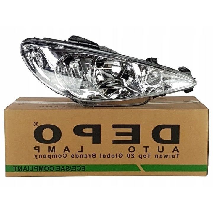 Peugeot 206 Sağ Far Şeffaf Tip Depo Marka 1998-2011