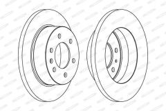 Mercedes Sprinter 906 Arka Fren Diski 298 mm Çap Tek Tekerli Modeller İçin 2006 Sonrası FERODO
