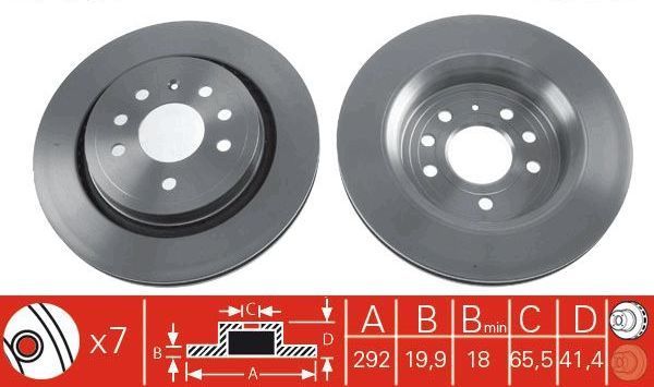 Opel Vectra C Fren Diski Arka 2.0 16V Turbo 292 mm (TRW)