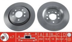 Opel Vectra C Fren Diski Arka 2.0 16V Turbo 292 mm (TRW)