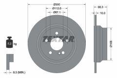 Mercedes 211 Kasa Arka Fren Diski Düz 300 mm TEXTAR