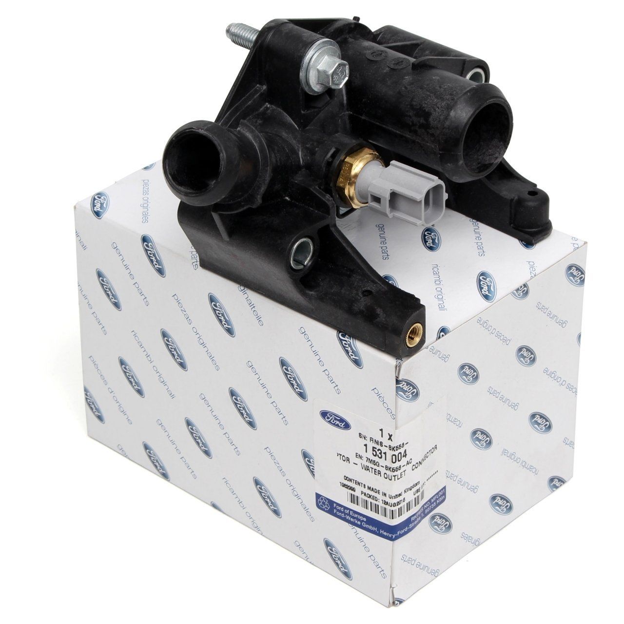 Ford Fiesta 2012-2018 1.25-1.4-1.6 Benzinli Termostat Su Çıkış kollektörü Ford Orjinal
