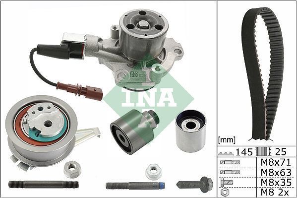Audi A3 Devirdaimli Triger Seti 1.6 TDI Soketli 2013-2020 INA