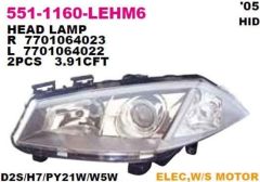 Renault Megane 2 2002-2009 Sağ Far Zenon Tip Depo Marka