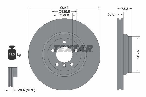 BMW E92 Fren Diski Ön 330 / 335 348 mm TEXTAR