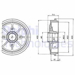 Citroen C3 2002-2009 Arka Fren Kampana Delphi Marka